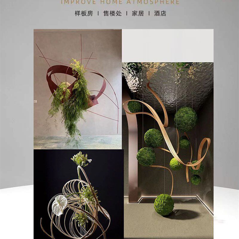仿真绿植高端吊顶酒店售楼部营销中心造景橱窗餐饮家居软装装置