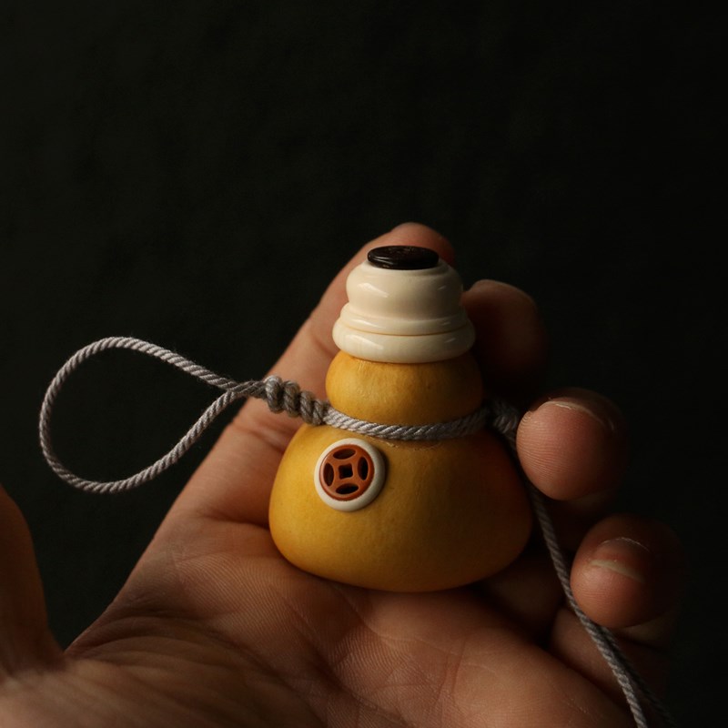 精品纯手工制挂天然异香小钱袋葫芦香囊小作件镂空便携式小形具