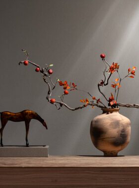 Rzone 高档复古侘寂风艺术品酒店民宿装饰品整体花艺桌面陈列摆件