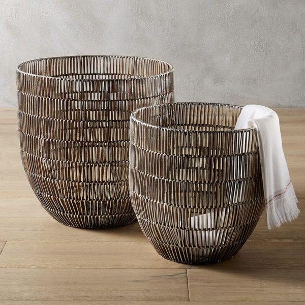 藤尔金属感品质洗衣篮工业脏衣篮设计师轻奢样板房装饰塑料防水,收纳整理,脏衣篮,淘宝优惠券,粉丝福利购,淘宝优惠卷