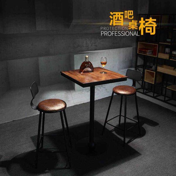 复古铁艺吧台椅酒吧吧椅高脚实木桌椅高脚凳吧台凳小圆桌圆形吧凳,商业/办公家具,酒吧桌,淘宝优惠券,粉丝福利购,淘宝优惠卷