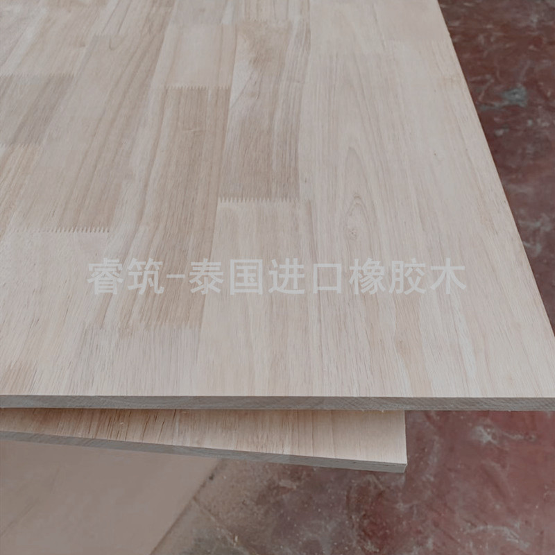 8-40mm橡胶木实木集成材 E0级 无节拼指板插接接家实木板具衣柜板