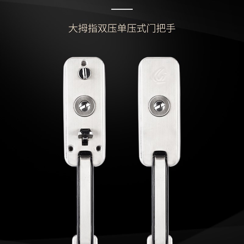 万嘉WJ通用新多防盗大门单门双门老式大拉手按钮双活把手锁具套装
