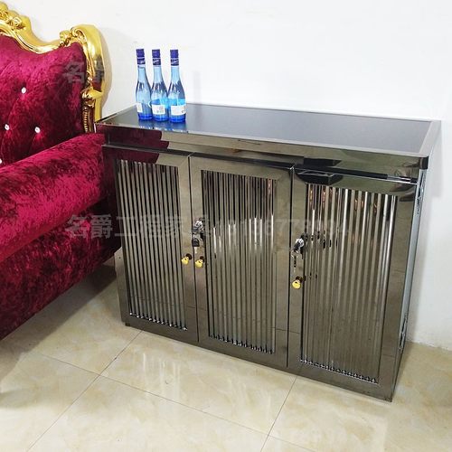 KTV点歌柜KTV机柜功放机柜黑钛不锈钢点歌柜子包厢点歌台加长点歌