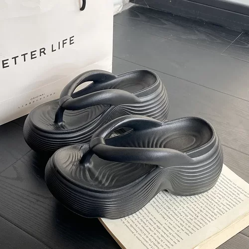 2026厚底人字拖鞋女款轻便外穿夏透气增高时尚百搭夹趾eva凉拖鞋