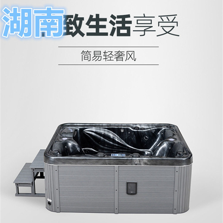 景点度假别墅无边际泳池 私人水疗冲浪泳池 按摩泳池浴缸 亚克力