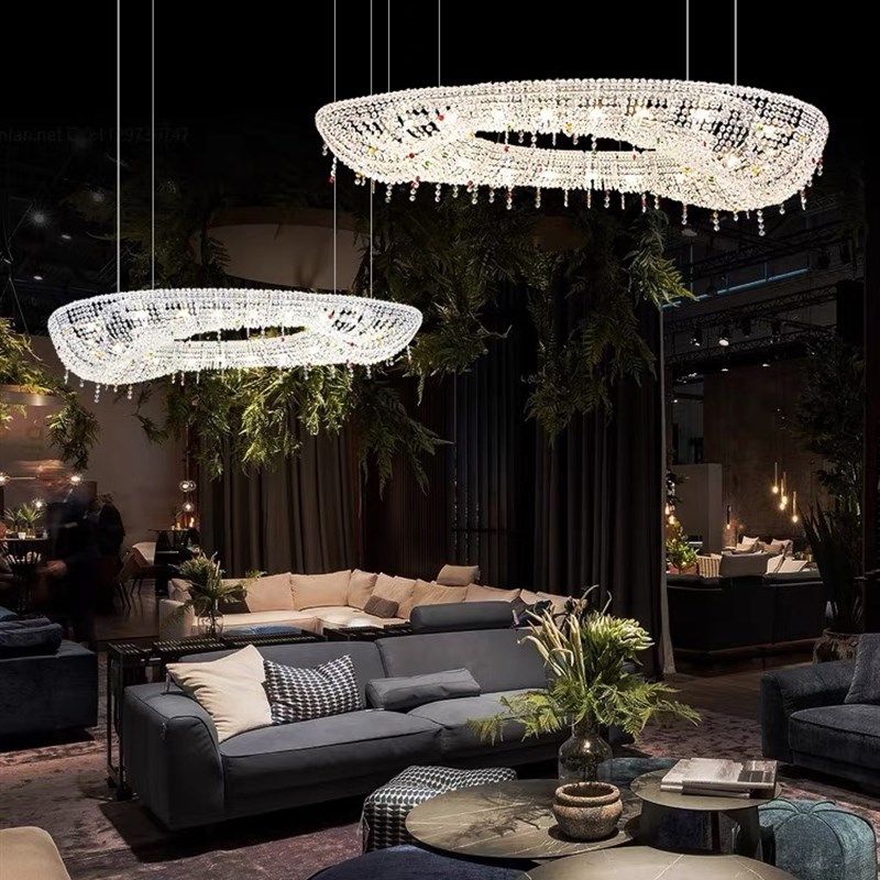 意大利复式楼埃及水晶吊灯客厅别墅餐厅艺术酒店大厅灯