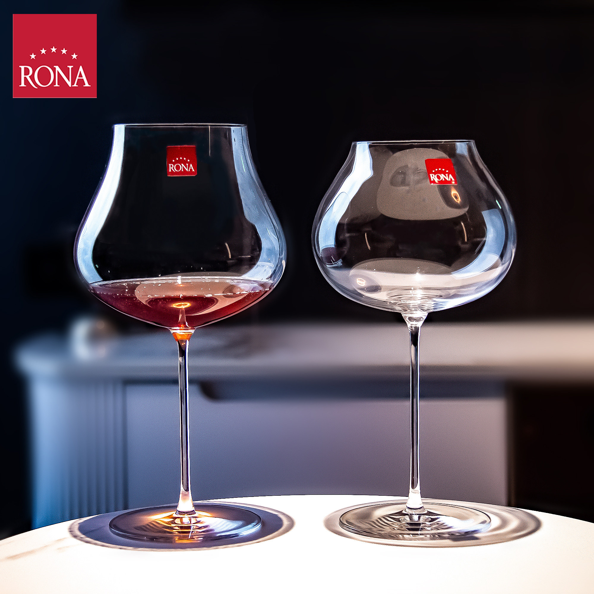 进口RONA韵雅勃艮第酒杯水晶玻璃波尔多干红白葡萄酒杯高脚杯礼盒,餐饮具,葡萄酒/红酒杯,淘宝优惠券,粉丝福利购,淘宝优惠卷