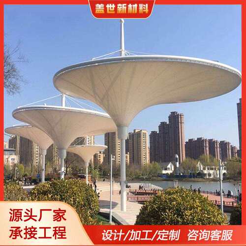 大型户外张拉膜结构景观棚 公园园林景观篷 小区景区广场遮阳雨棚