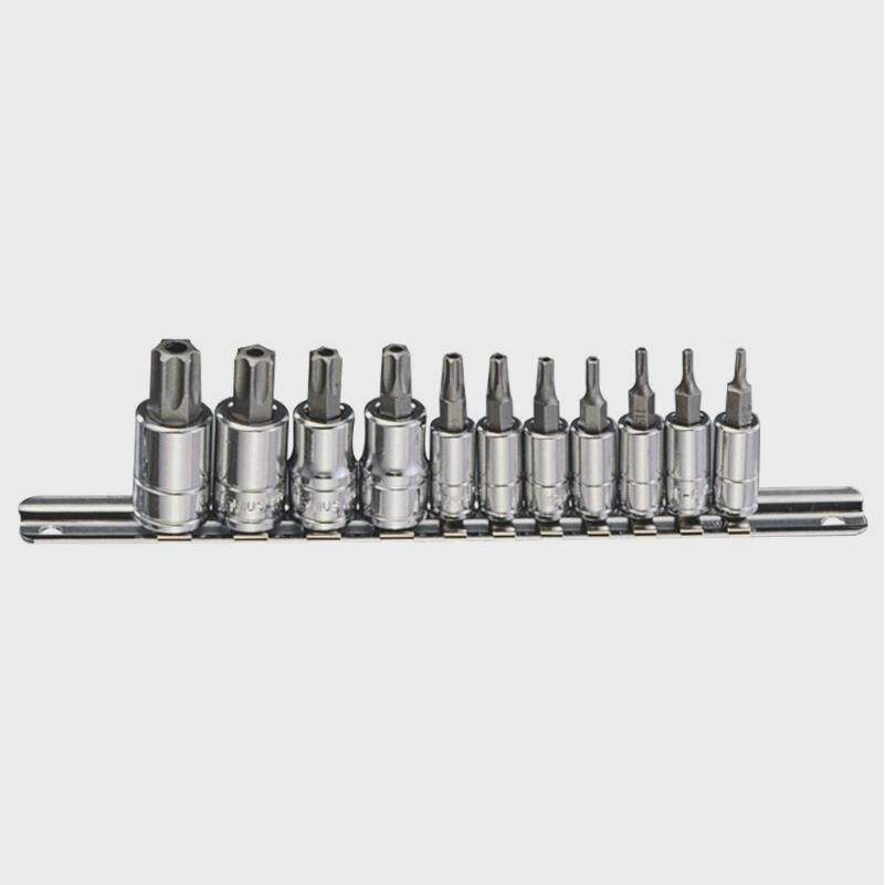 GENIUS天赋工具1/4″,3/8″11件套五星中空旋具套筒组BS-2311P