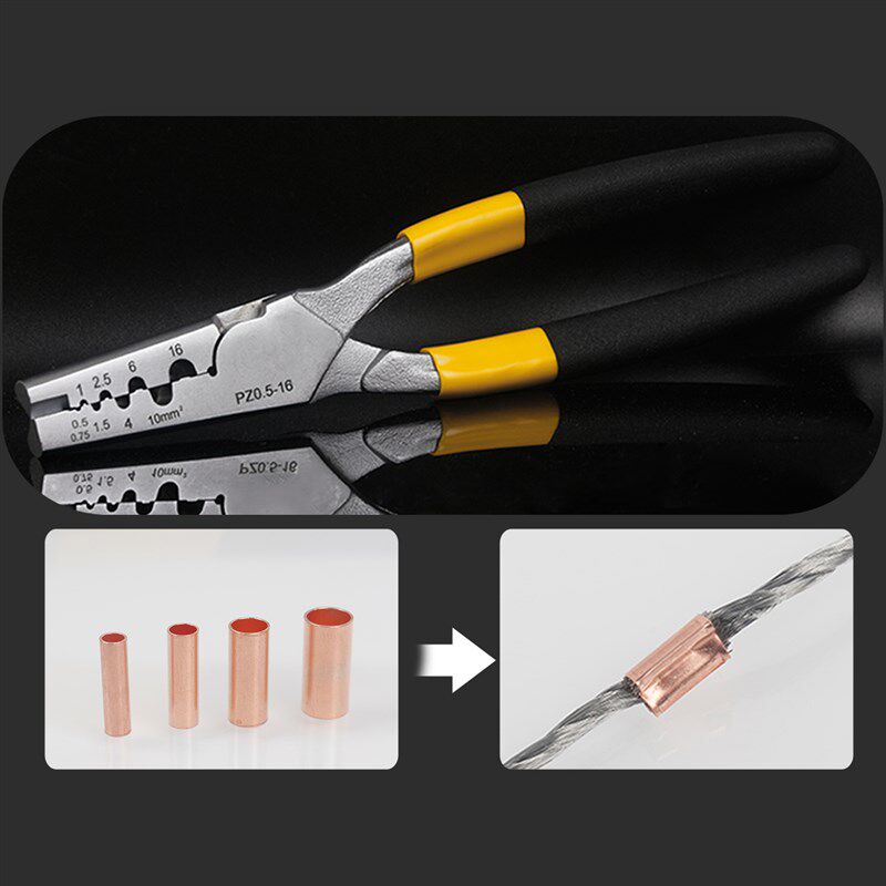 压线钳管型端子钳GT小铜管压线钳 手动接线器工具 铜管连接压接钳