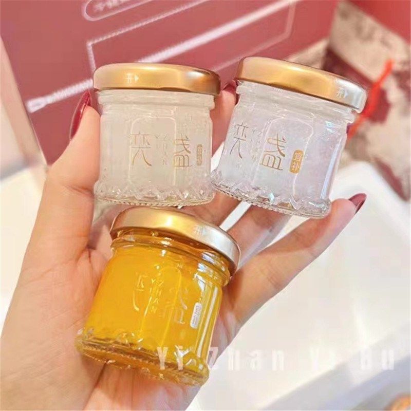鲜炖蜂胶鱼胶燕窝阿酱海参鱼子胶柠檬膏罐头分装瓶玻璃瓶花蜜果酱