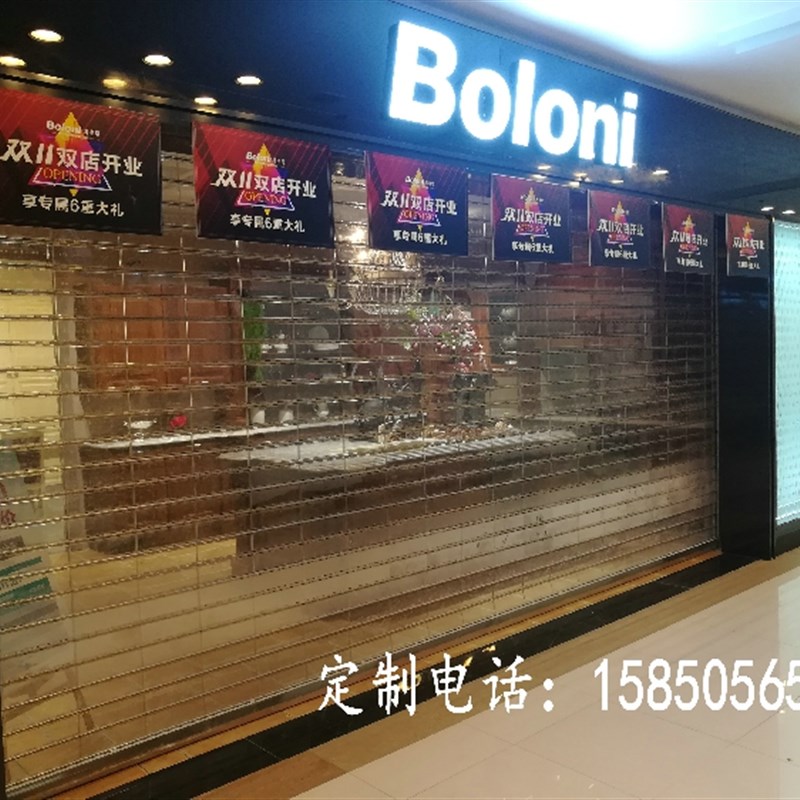 南京PVC透明水晶卷帘门不锈钢管卷闸门商场进户门店铺商铺防盗门