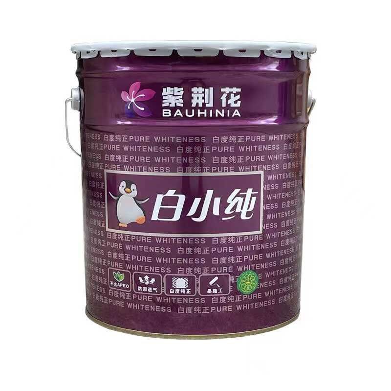 紫荆花白小纯乳胶漆净味超白墙面漆防潮防霉白色水漆油漆涂料