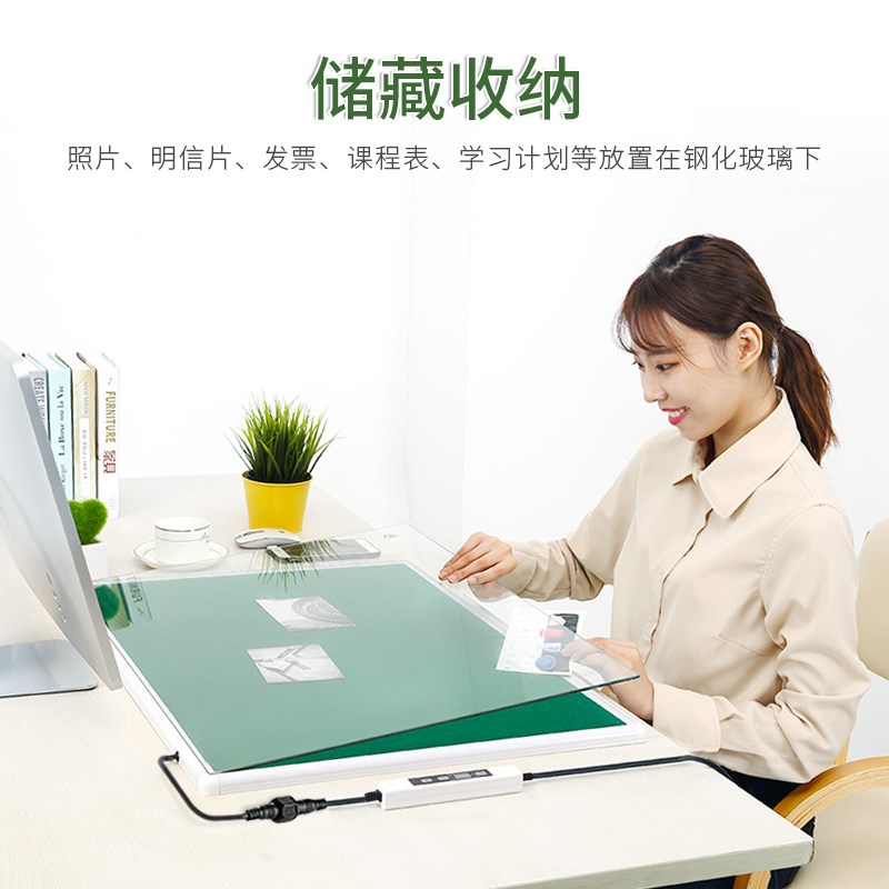 钢化玻璃暖桌垫电热台板加热办公学习电脑发热垫智能温控077
