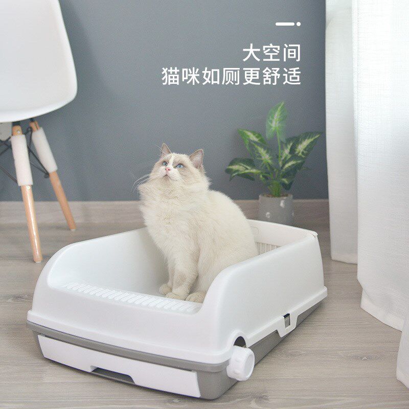 猫砂盆自动清理超大号除臭铲屎机防外溅半封闭式小猫厕所猫咪用品