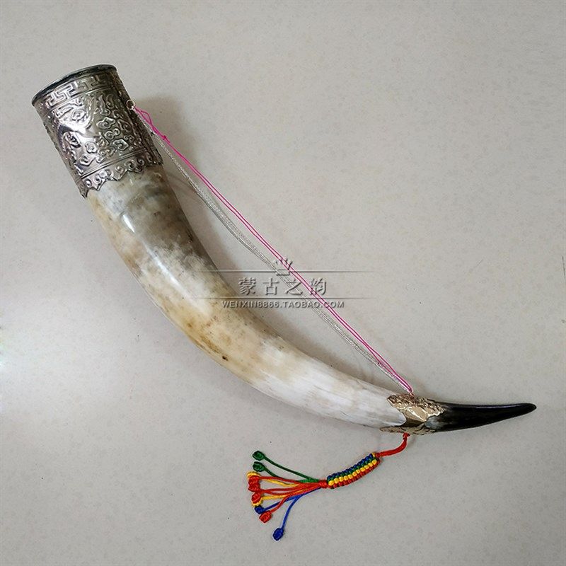 蒙古族结盟杯 天然角牛手酒杯 舞蹈演出道具 内蒙古敬工艺装饰品