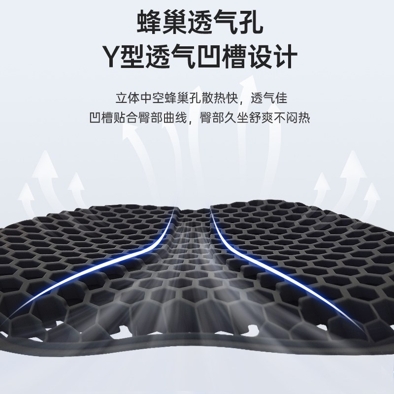 硅胶汽车腰靠坐垫四季通用套装护腰靠垫主驾驶高级感透气防滑座垫