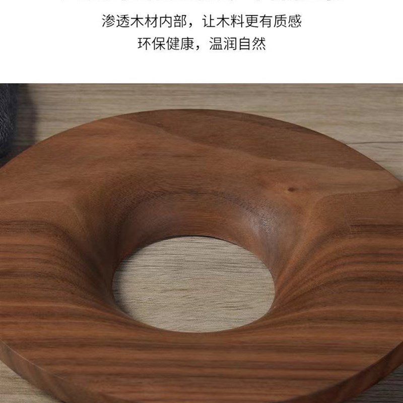 实木胡桃木隔热垫盘垫圆形木制餐桌锅垫桌面防烫垫创意高温耐热垫