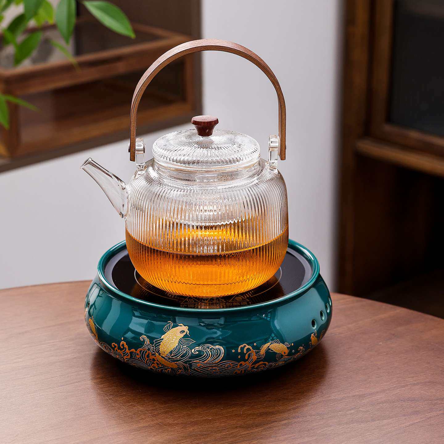 玻璃壶耐热围炉煮茶提粱泡茶花茶壶冲茶器蒸煮茶壶电陶炉高端茶具
