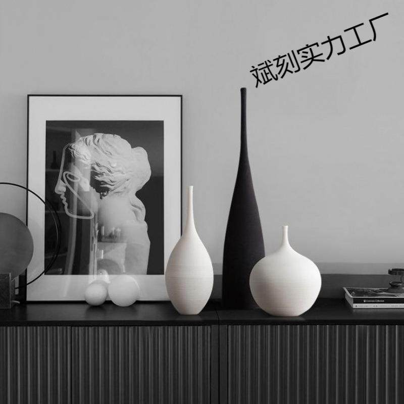 中国风高档拉丝北欧陶瓷花瓶客厅玄关柜家居饰品摆件简约,鲜花速递/花卉仿真/绿植园艺,割草机/草坪机,淘宝优惠券,粉丝福利购,淘宝优惠卷