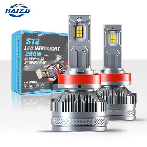 HAIZG新款S13汽车LED大灯高亮解码前照灯H7H11H4改装远近光LED灯