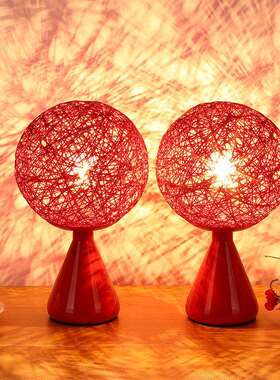 温馨浪漫结婚红色婚庆陪嫁长明灯床头喂奶小夜灯卧室书房装饰台灯