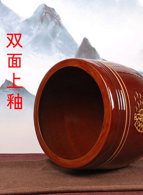 水缸家用储水用老式陶瓷大小号阳台庭院造景养鱼带盖防虫防潮米缸