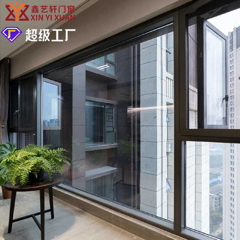 定制佛山断桥铝门窗封阳台卧室防盗隔音铝合金门窗纱窗一体门窗户
