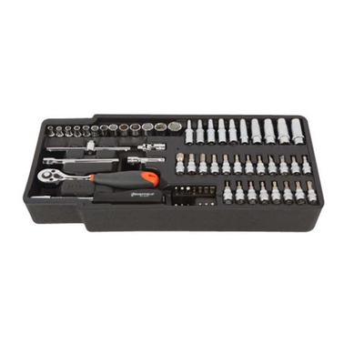 钢盾工具 64件套6.3mm系列套筒组合工具托 配合工具车用S025021