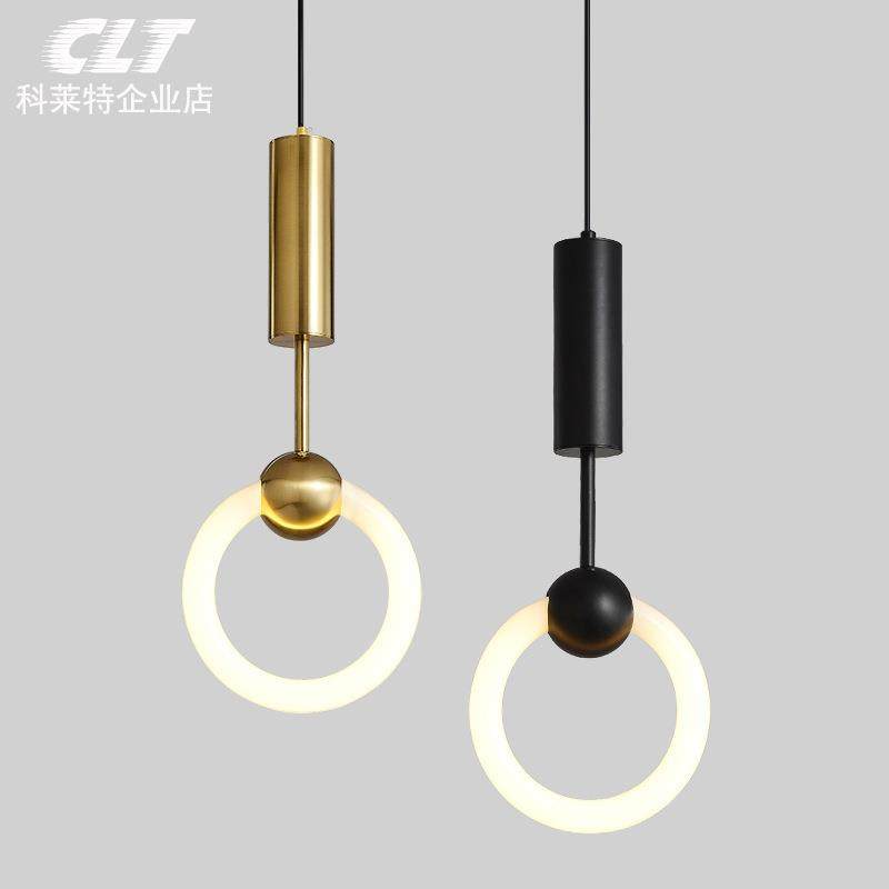 欧式餐厅吧台收银台网红吊灯个性创意前台卧室床头圆环形装饰吊灯,家装灯饰光源,智能吊灯,淘宝优惠券,粉丝福利购,淘宝优惠卷