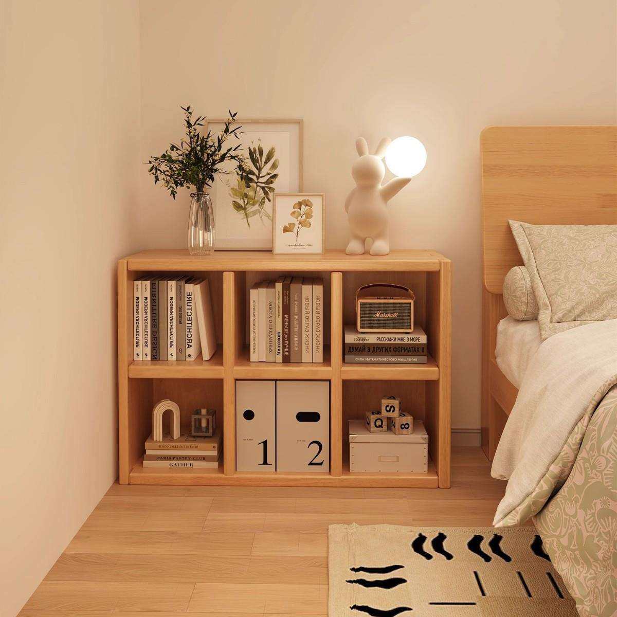 实木书架落地矮书柜客厅格子柜家用收纳置物柜幼儿园组合储物柜子,收纳整理,书桌收纳置物架,淘宝优惠券,粉丝福利购,淘宝优惠卷