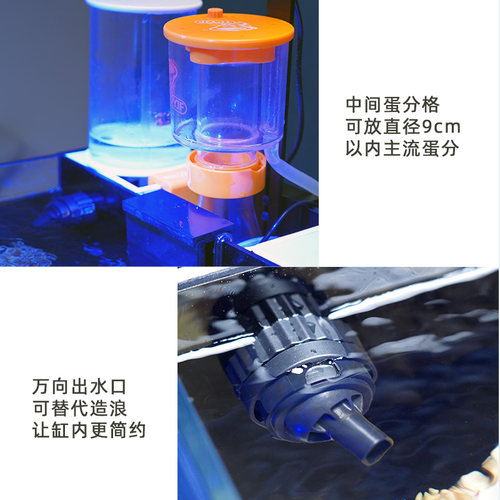 40背滤海水缸全套珊瑚缸原生玻璃海缸小型检疫鱼缸饲养珊瑚海水鱼