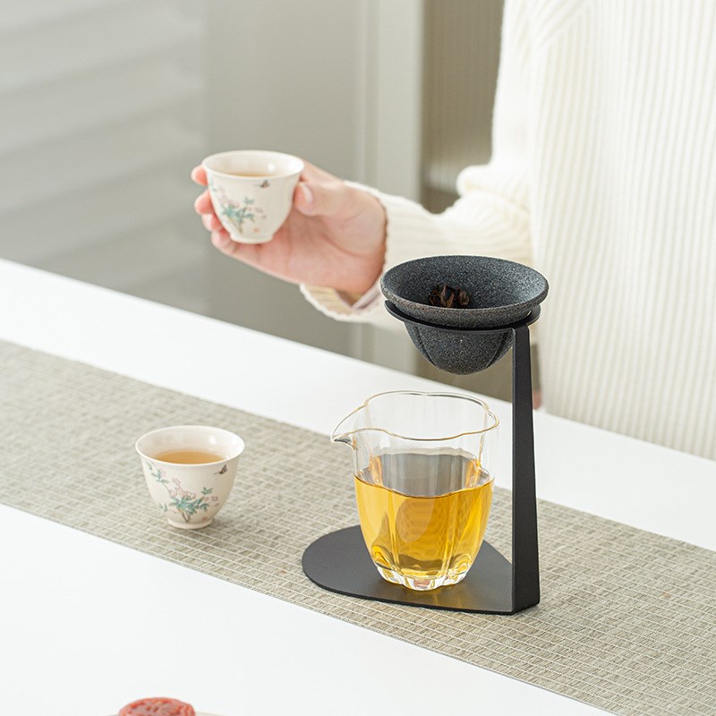 无孔茶漏过滤泡茶支架茶水分离滤茶托架高档创意茶具架公道杯套装