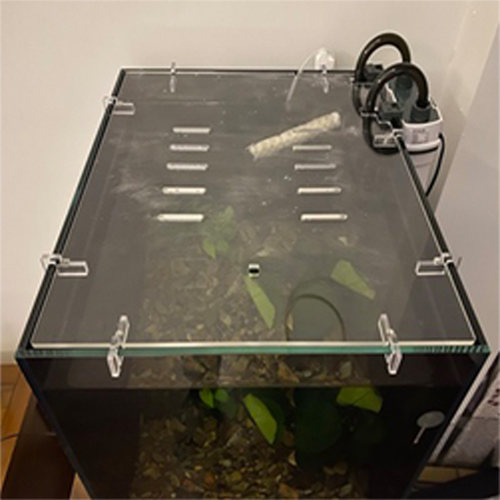 定制透明PC鱼缸盖板宠物水族箱防逃防猫盖乌龟缸盖高透明PC耐力板