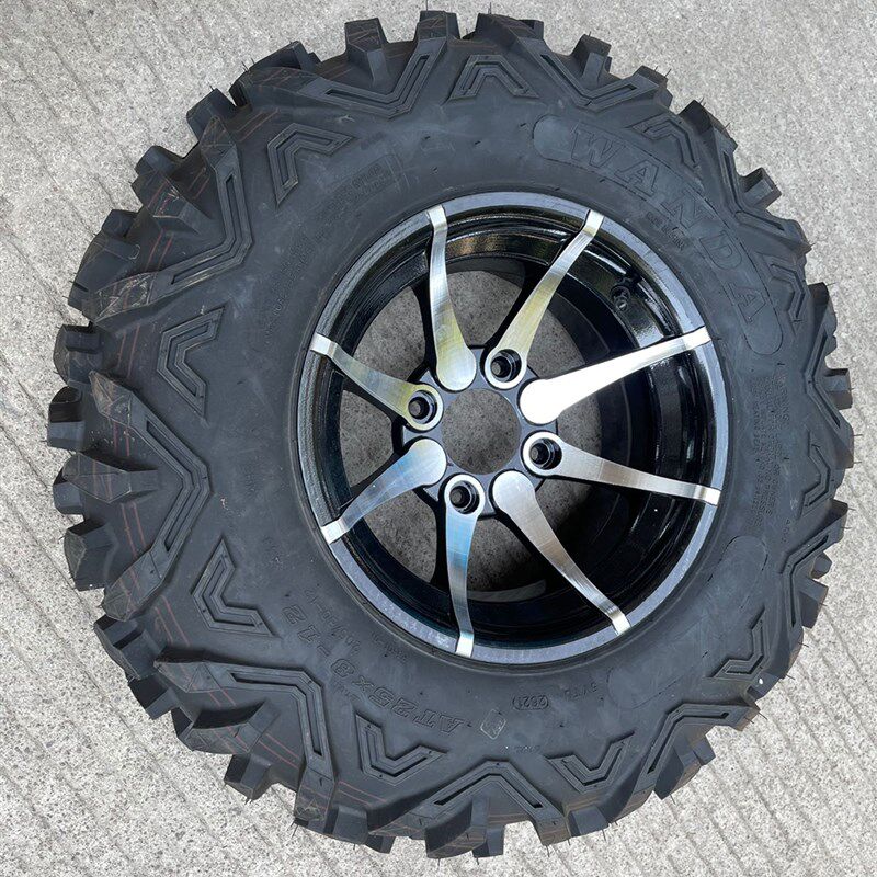 四轮卡丁车沙滩车25X8-12 25X10-12寸A字花万达越野轮胎铝轮毂