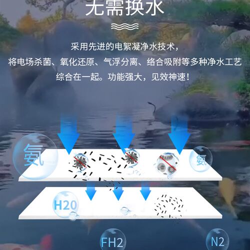 鱼欢净水器,鱼缸净水,去腥臭,去黄水绿水,降氨氮亚盐不换水