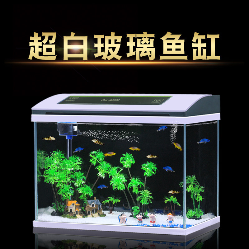 超白玻璃鱼缸客厅中小型家用生态智能桌面懒人免换水全自动水族箱