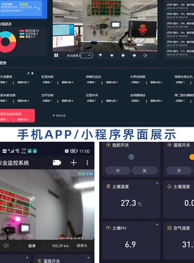 智业农慧系统大棚物联网关程控制开远温度湿度光照土壤采集摄像头