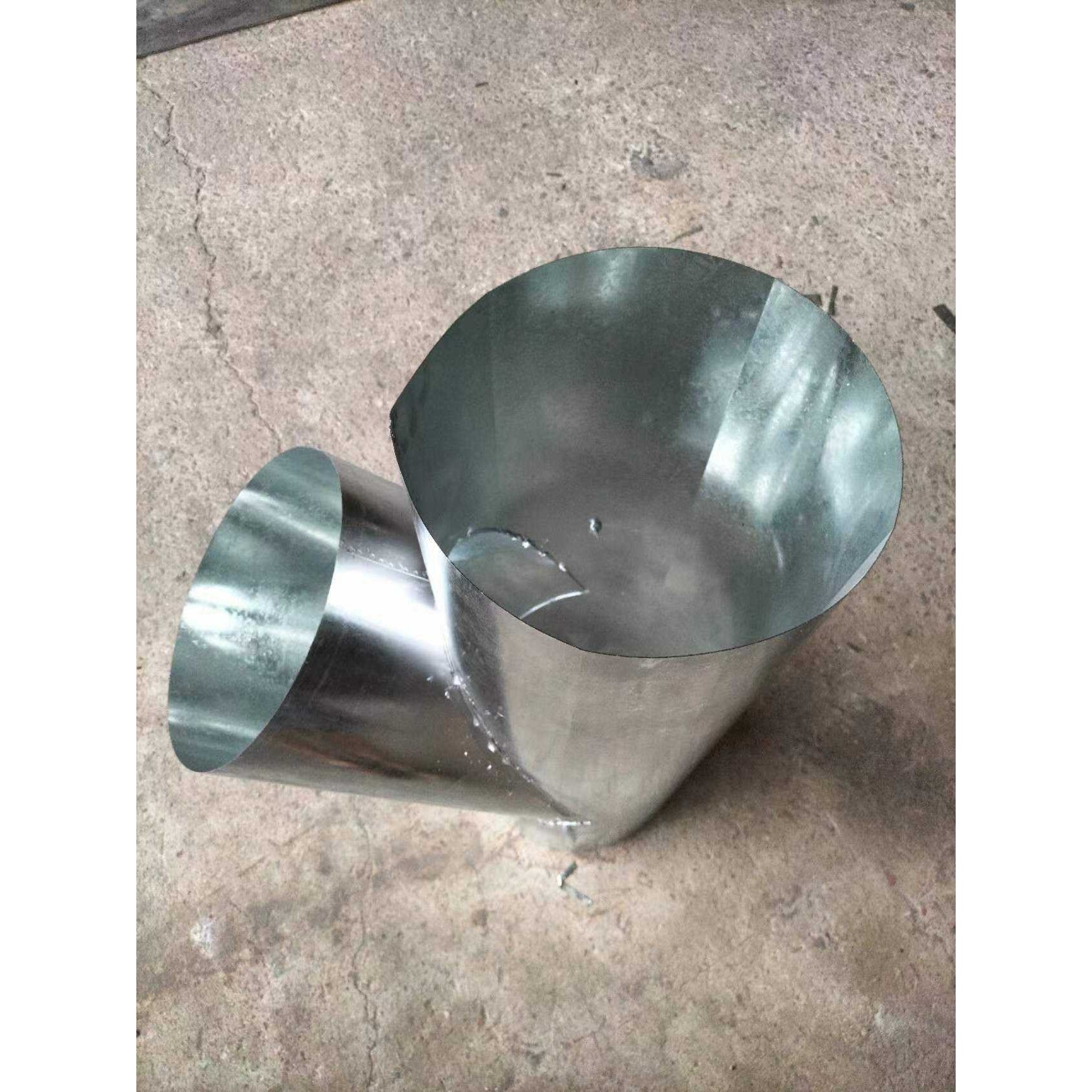 不锈钢镀锌圆三通净化共板法兰风管厨房圆型排风铁皮排废烟气管道,基础建材,三通,淘宝优惠券,粉丝福利购,淘宝优惠卷