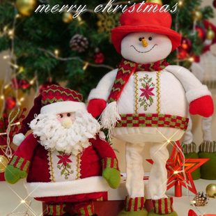 圣诞节礼物装饰小礼品老人公仔摆件雪人玩偶驯鹿麋鹿儿童男女生