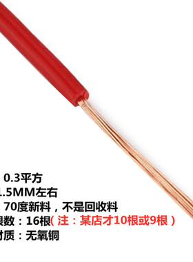 电线软线RV0平5电子线0.3排线0.751股铜芯线1.方信号线多.5控制线