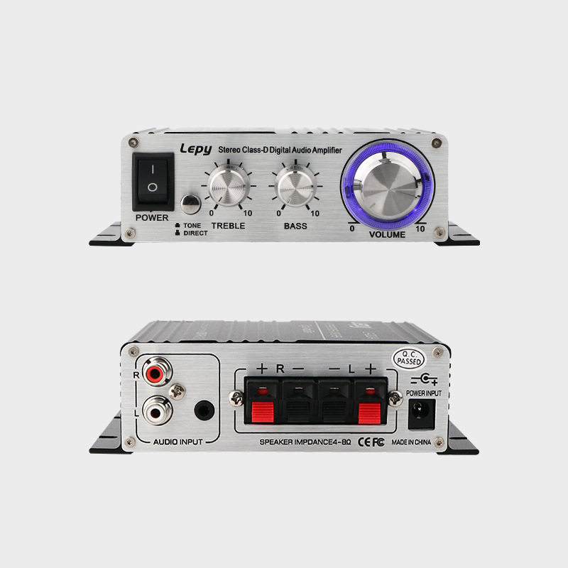 乐派LP-2家20A小功放2.0双声道立体声0用迷你功放12V带保护