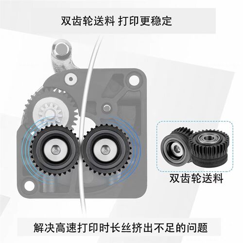 创想K1/K1C/Ender3齿V3升涂硬化钢DLC纳米级层挤出机 轮送料套件