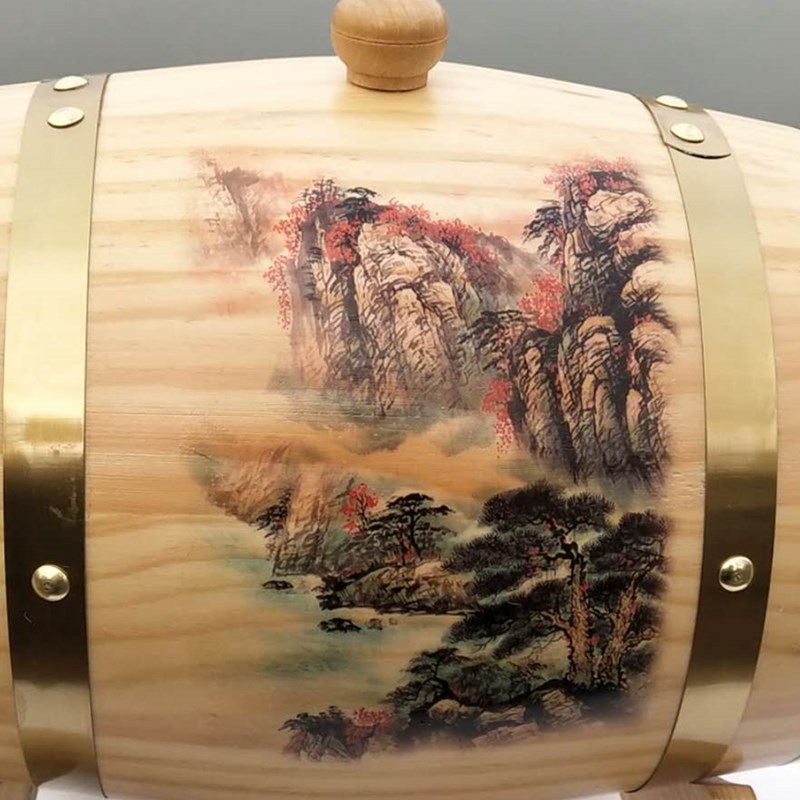 橡木桶小橡木桶木酒桶空桶5升1.5升50升啤酒桶装饰橡木桶含内胆