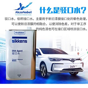 接口过局部溶解稀1剂雅图驳口水汽车漆面水渡淡化新旧漆膜释L