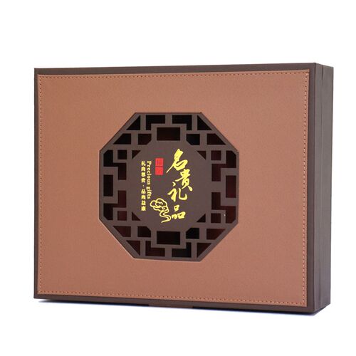 高档双拼名三礼品包装西盒洋参石斛贵七天麻海参鲍鱼礼盒空盒皮盒