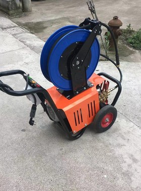 220V200公斤压力带卷管器 高压清洗机 管道疏通机