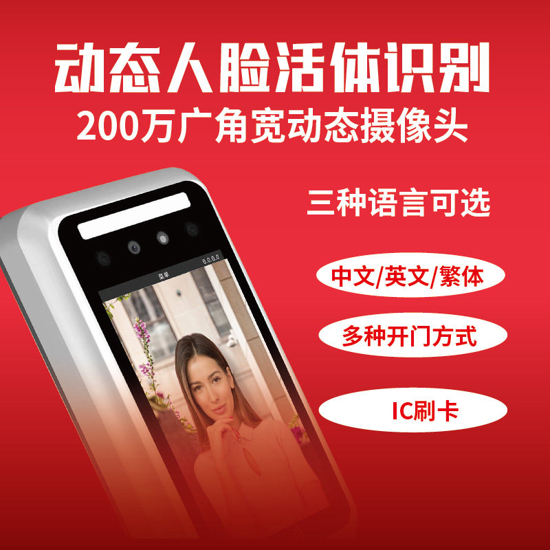 动态锁脸识别门密刷卡禁码动态人脸识别门禁电插锁磁力锁电人套装