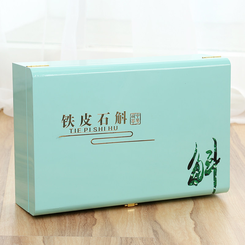 新批通0铁皮石斛包装盒枫斗三瓶装烤漆木盒15用克礼品盒礼盒款发